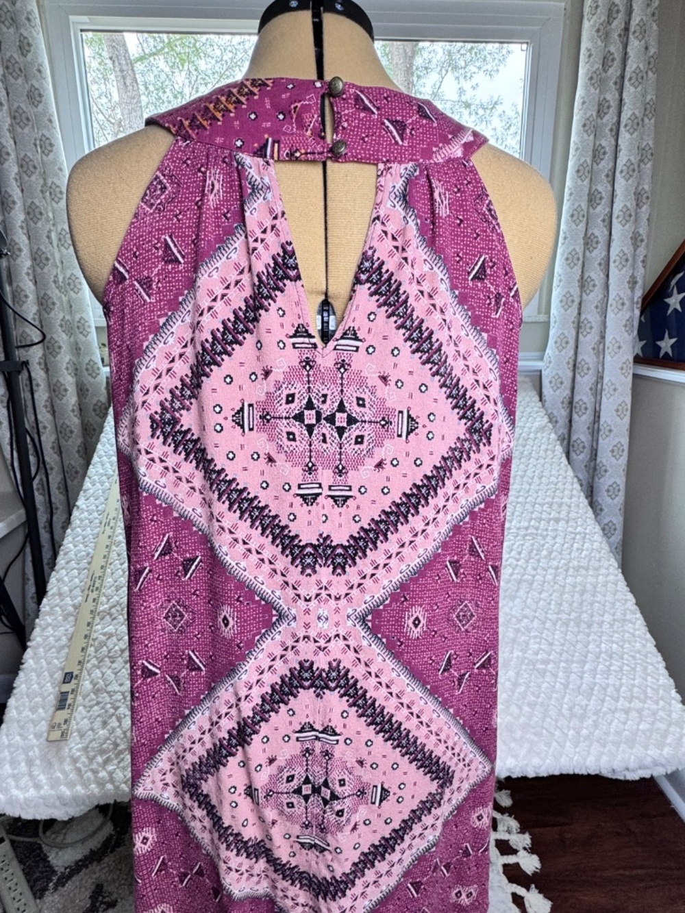 Xhilaration Women's Halter Top Southwestern Crochet Mauve Size XL - Picture 6 of 10